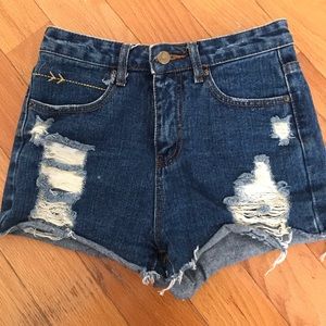 High Waist Denim Shorts (Size 26)